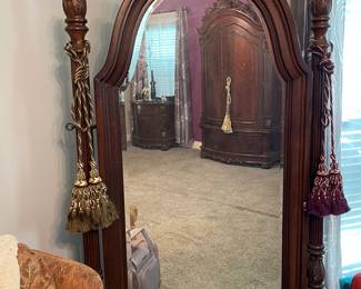 HUGE FANCY CHEVAL MIRROR