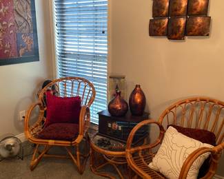 BAMBOO CHAIRS & TABLE