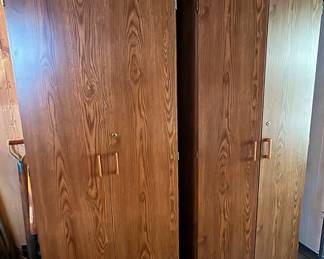 Two storage cabinets 