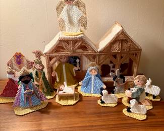 So cute! Plastic canvas nativity 