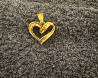 10kt gold with diamond accent stones