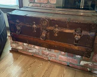 Antique steamer chest