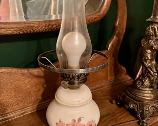 Vintage brass oil lamp