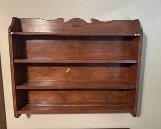 Vintage mahogany shelving unit