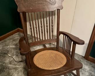 Antique wooden rocker