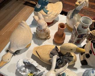 Vintage Country Geese and other ceramics