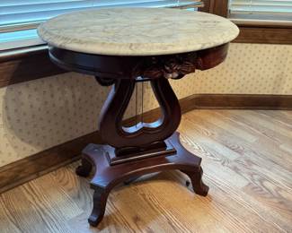 Set of 2 marble top tables - also have a matching “coffee table”