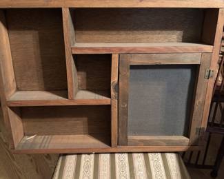 Vintage wall trinket shelf