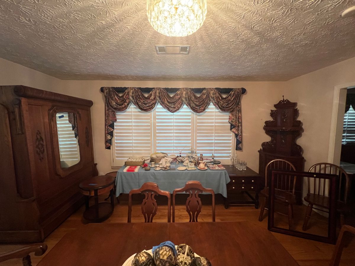 Murphy bed, China, and beautiful display shelf