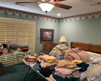 Drexel bedroom furniture and linens