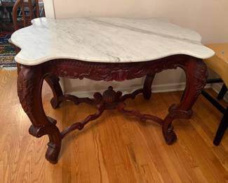 Antique marble top table 