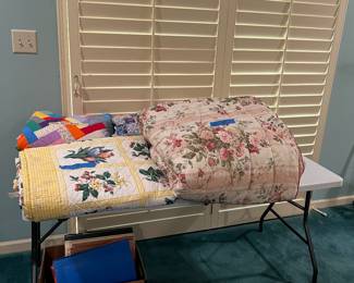 Linen and old scrap books 