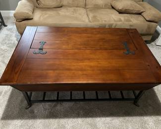 Coffee table with storage.