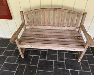 Porch bench.