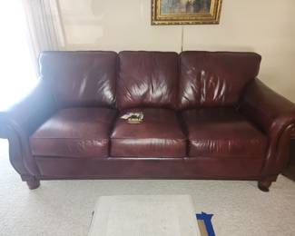 Smith Brothers leather sofa