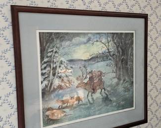 Framed Winter Scene Print