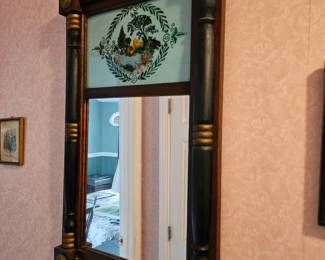 Antique Federal Mirror Reverse Painted