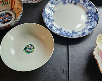 Porcelain Bowl, Royal Staffordshire Iris Flow Blue Plate