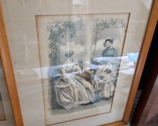 Framed Antique Print