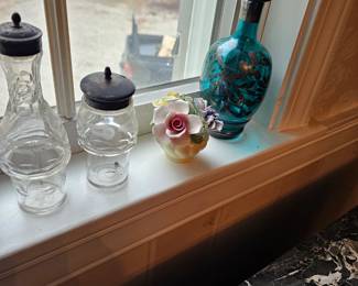 Vintage Glass Cruets, Murano Glass Decanter