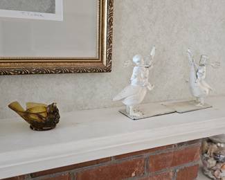 Man Riding Goose Book Ends