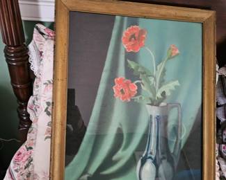 Framed Floral Painting