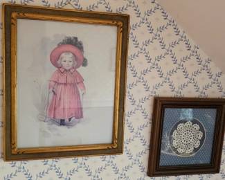 Framed Print Victorian Girl with Jump Rope