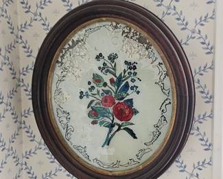 Vintage Framed Floral Art