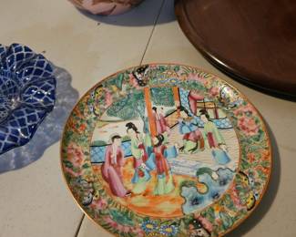 Chinese Plate, Rose Medallion, Chinese Porcelain