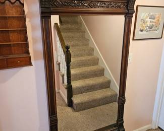 Renaissance-style Wood Framed Mirror