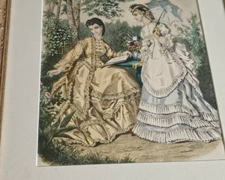 Antique Fashion Plate Print - La Mode Illustree Leroy Imp Paris