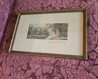 Framed Art Work, Wallace Nutting, The Swimming Pool