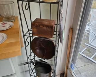 Metal Plant/Pot Stand, Pots, Bowls