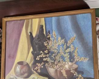 Framed Still Life Painting by Helen McClintock 1939