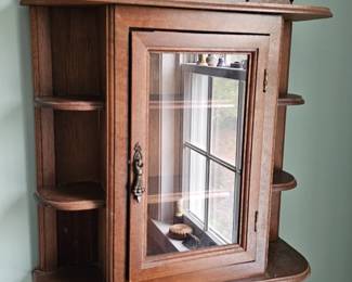 Wall-mounted Curio Cabinet with Glass Door