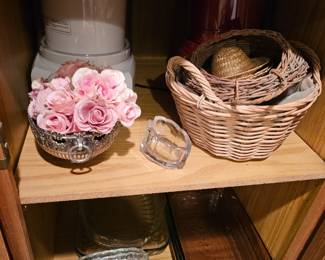Baskets, Silver Bowl of Roses, 9x13 Glass Pans