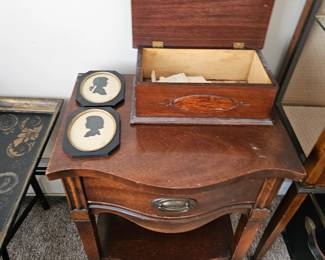 Wood Side Table, Wooden Storage Box