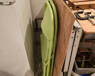 Green Metal Folding Chairs