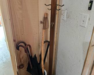 Umbrellas, Coat Rack, Walking Stick