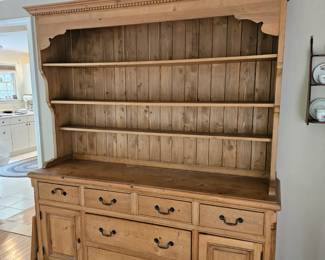 Vintage Large Wooden China Hutch