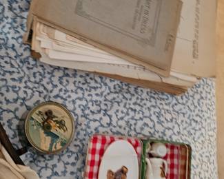 Art In Dress Book, Mini Tea Set With Bear In Tin Box