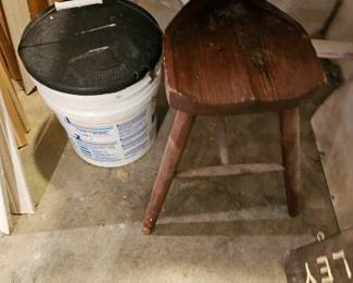 Old Vintage Wooden Stool