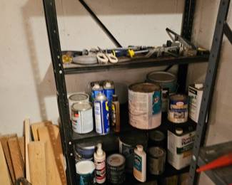 Assorted Chemicals, Assorted Paint, lumber