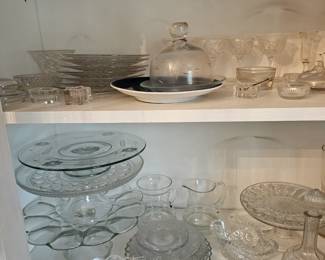Glass Plates/Bowls, Glass Cake Stands, Glass Pitchers