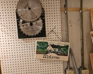 10" 24 Saw Blade, Hanging Welcome Sign