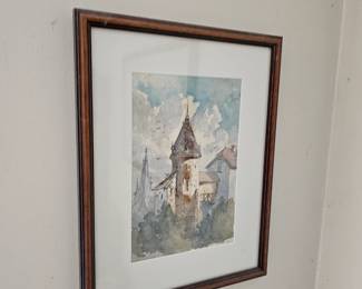 Framed Watercolor Painting