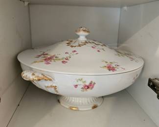 Porcelain Covered Serving Dish