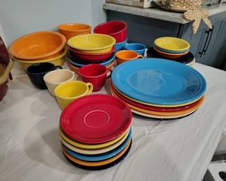 Huge fiestaware by homer Laughlin set.