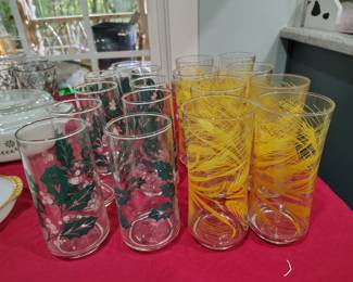 Mid century glassware