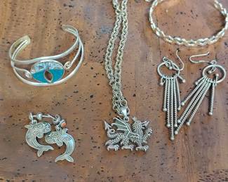 Sterling silver Celtic jewelry.